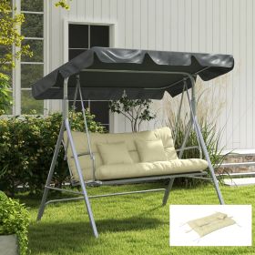 Cream White 4-Piece Patio Chair Cushion Set with Ties - Back And Seat Pillow Replacement for Outdoor Furniture