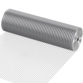 Hardware Cloth 1/2 Inch 24 Inch X 50 Ft 19 Gauge Chicken Wire Fence, Hot-Dip Galvanized After Welding Metal Wire Mesh Roll, Garden Plant Welded F (Option: default)