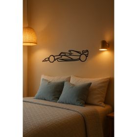 Laser-Cut Metal Wall Art Precise Sports Car Silhouette (Option: Wrought iron decoration)
