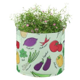 5Pack Garden 5Gallon 3Gallon Grow Bags, Heavy Duty Printed Fabric Plant Pots With Handles, Reusable Breathable Planter Buckets For Tomato Vegetab (Option: Green-3Gallon)