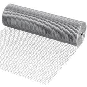 Hardware Cloth 1/2 Inch 36 Inch X 100 Ft 19 Gauge Chicken Wire Fence, Hot-Dip Galvanized After Welding Metal Wire Mesh Roll, Garden Plant Welded (Option: default)
