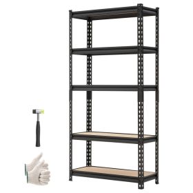 Storage Shelves, 5-Tier Adjustable, 2000 Lbs Capacity, Heavy Duty Garage Storage Shelving Unit, Metal Utility Rack Shelf, For Kitchen Pantry Base (Option: default)