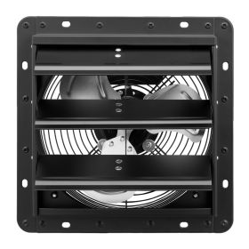 10 Inch Shutter Exhaust Fan Wall-Mount Variable Speed Temperature, Automatic Louvers Sturdy Steel Housing, Low Noise, Ventilation And Cooling For (Option: default)