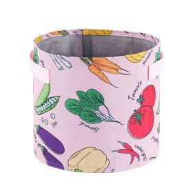 5Pack Garden 5Gallon 3Gallon Grow Bags, Heavy Duty Printed Fabric Plant Pots With Handles, Reusable Breathable Planter Buckets For Tomato Vegetab (Option: Pink-3Gallon)