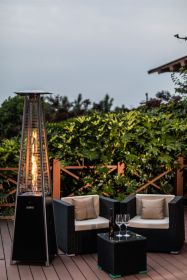 Pyramid Patio Heater (Color: Hammered Black)