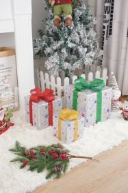 Christmas light box, LED light foldable decoration indoor and outdoor, Christmas light box gift decoration indoor and outdoor garden (Style: Silver Star)